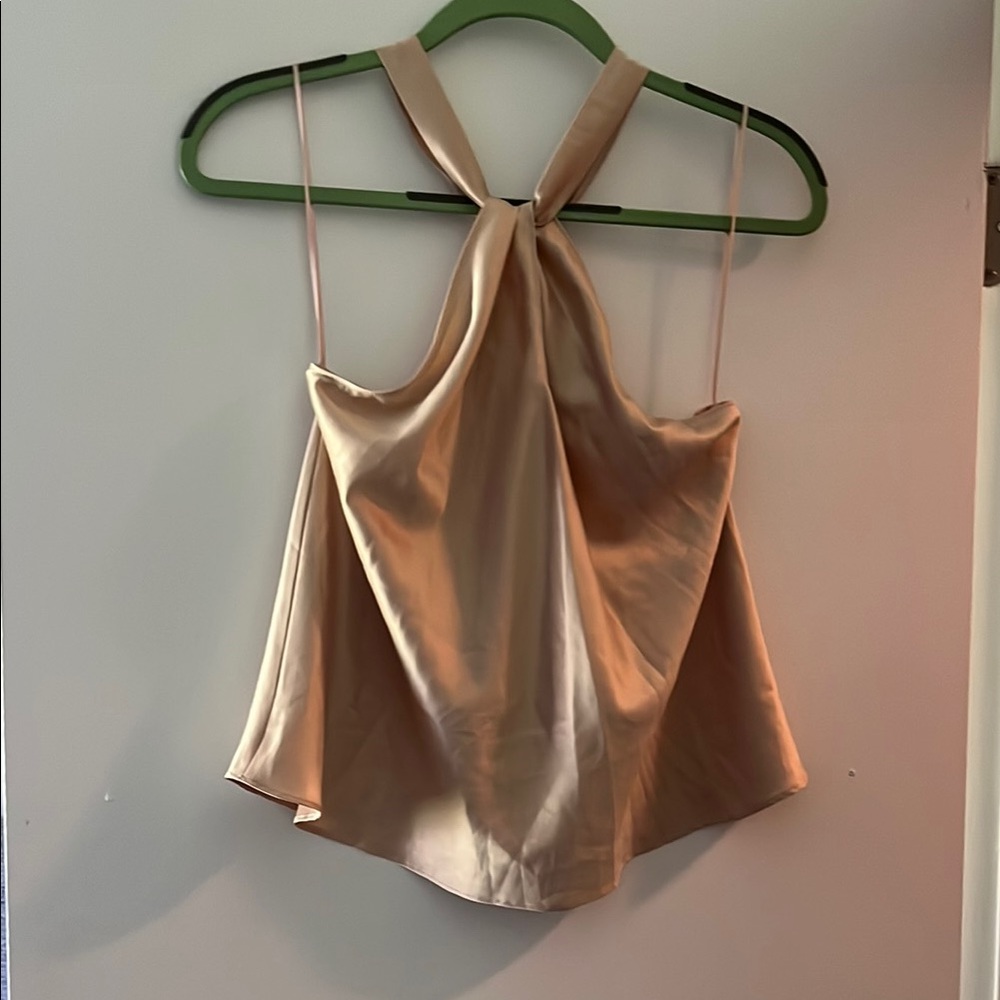 Elegant Tan Halter Top